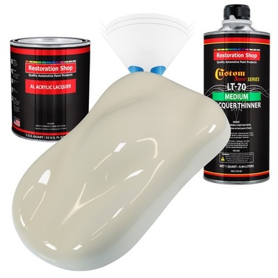 Performance Bright White Acrylic Lacquer Quart Auto Paint Kit, Medium Thinner