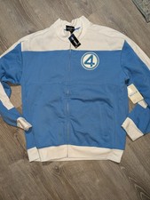 Marvel Fantastic Four Full-Zip Colorblock Track Jacket Pockets Men s 2X