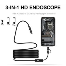 NEW Megapixels HD USB C Endoscope Type C Borescope Inspection Camera for Andro0M