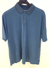 Tommy Bahama Golf Polo 76 Modal Blue Marlin Short Sleeve Shirt Men's Size Large