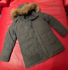 Eddie Pen PIUMA Daunenparka oliv mit Echtfellkapuze, Gr. 12 (152)