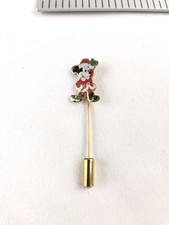 Vintage Walt DISNEY Mickey Mouse Stick Pin Lapel Santa Christmas Holiday