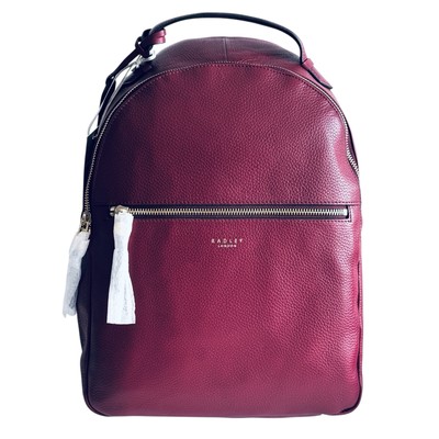 RADLEY Handtasche dunkelrot Leder großer Rucksack Reißverschluss rund - Fountain Road UVP 259£