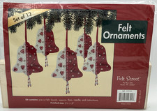 Felt Street Set of 12 Felt Bell Ornaments Craft Kit New In Package