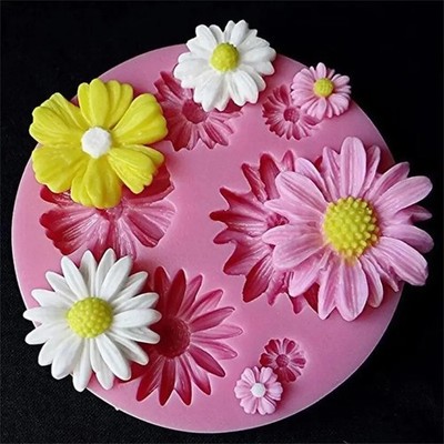 3D Gänseblümchen Blumen Fondant Form Silikon Kuchen Schokolade Dekorieren Zum Selbermachen Form