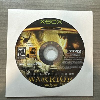 Full Spectrum Warrior (Microsoft Xbox, 2004) Disc Only Cleaned/Tested