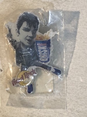 Hard Rock Cafe Lipton Brisk Tea Elvis Presley Vintage Pinback Button J4