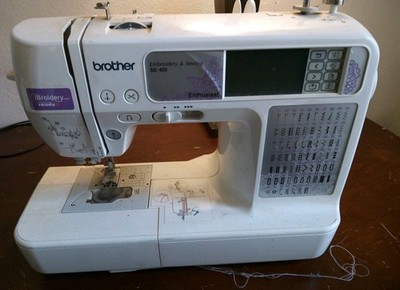 Brother SE-400 Embroidery And Sewing Machine, used once. MANY EXTRAS INCLUDED!