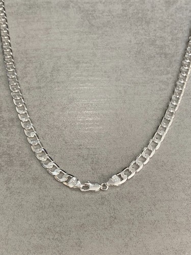 Men's Curb Chain Link Chain Necklace 925 Silver 60cm x 8mm