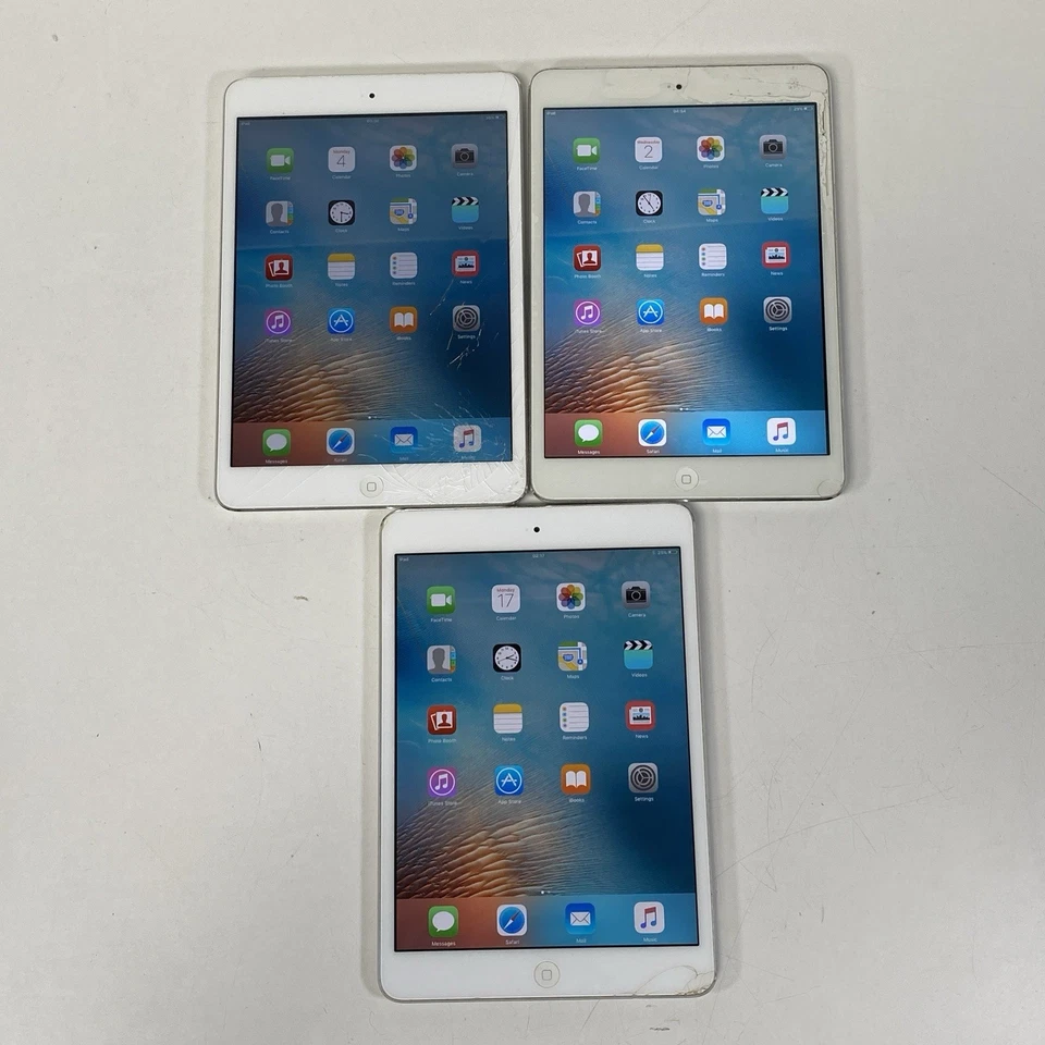 Joblot 3x iPad Mini 2012 16GB Silver Wi-Fi Only IOS Apple Tablet - Grade D - Image 3 of 4