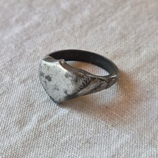 Bague Poilu Artisanat de Tranchée WW1 blason & armoirie Ancien Vintage France 