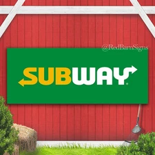 Subway Indoor Outdoor Banner Sign with grommets