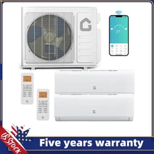 20K Dual 2 Zone Mini Split Air Conditioner and Heater 9000 + 12000 BTU 20 SEER2