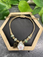 Unisex Ceramic Bead Bracelet Stackable Adjustable Tie 5-7  New Free Ship B258