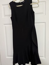 Tommy Hilfiger size 6 Black elegant ruffled Dress Sleeveless 