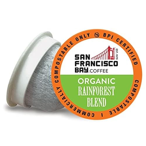SF Bay Coffee OneCUP Organic Rainforest Blend 120 Ct Medium Roast Compostable
