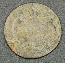 1766 EG IK Archbisphoric of Cologne 1/4 Stuber German States KM#161 Copper