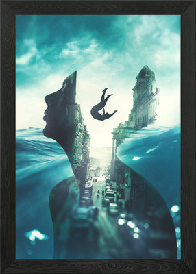 Gerahmtes Wandbild Poster Leinwanddruck Bild ertrinken