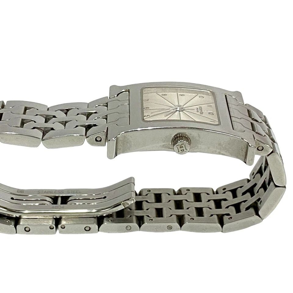 HERMES H watch Watches Stainless steel Silver 23685 — 第 3/4 张图片