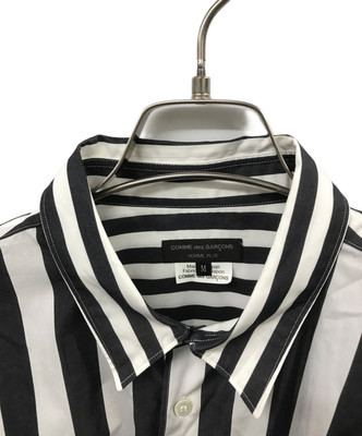 COMME des GARCONS HOMME PLUS Asymmetric hem striped shirt COMME des GARCONS HOMME PLUS Asymmetric hem striped shirt