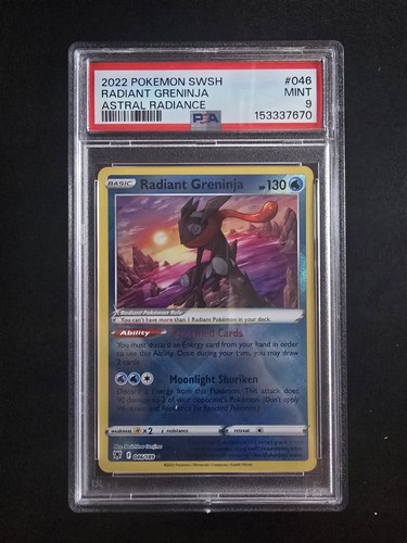 PSA 9 Radiant Greninja Holo Rare ASTRAL RADIANCE 046/189 Graded Pokemon Card