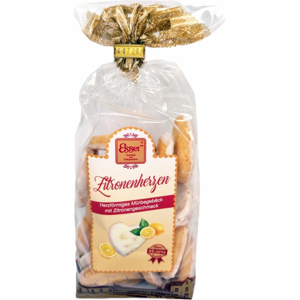 Esser Zitronenherzen HerzföRmiges MüRbegebäCk Mit Zitronengeschmack 250G Beutel-image