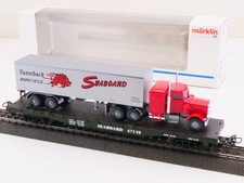 Märklin 4865 Flatcar Seaboard Wiking Peterbilt US für Big Boy OVP ST BL 1706-0