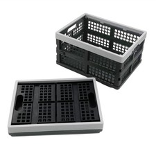 16-Liter Collapsible Storage Crates/Folding Milk Basket, Set of 2