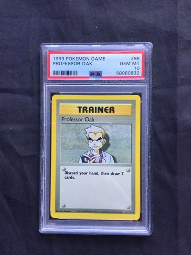 Pokemon Cards: Base Set Uncommon: Professor Oak 88/102 PSA 10
