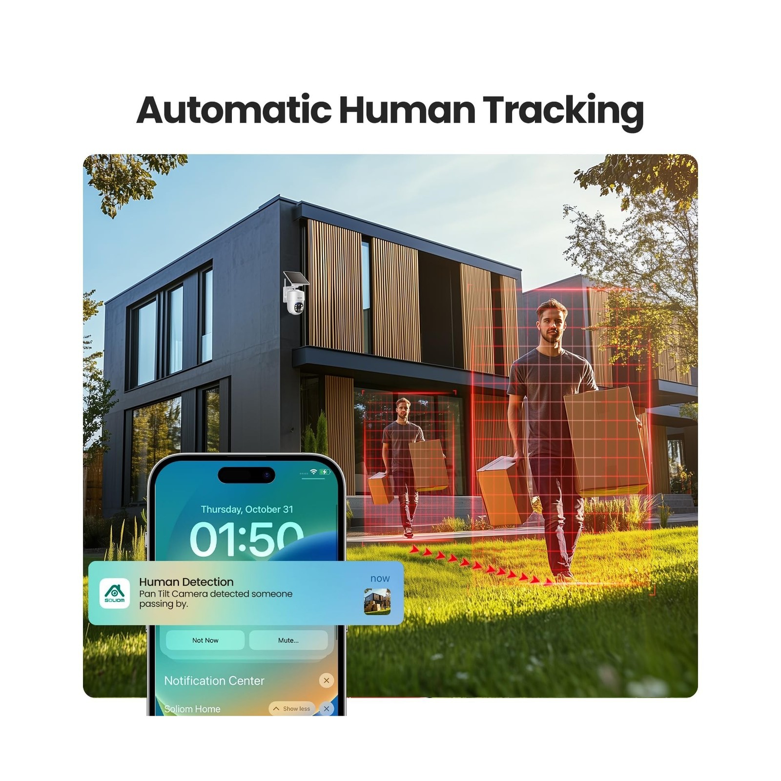 SOLIOM- True 5MP HD Security Cameras Outdoor Wireless, Add-On Camera, Solar P...