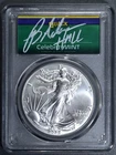 2025 $1 SILVER EAGLE UNC Brandon Adams Signed CELEBRITY MINT PCGS Gem BU A7124
