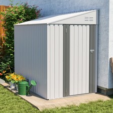 4'x7' Metal Outdoor Storage Shed Heavy Duty Garden Tool Shed w/Lockable Door