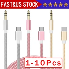 TypeC to Aux Cable USB Type-C Male To 3.5mm Cord Car AUX Music Audio Adapter Lot