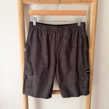 NWT Hurley Dri-Fit Cargo Hybrid Shorts Dark Gray Boys Large 12-13 YRS