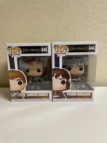 Funko POP! - Lord of the Rings Lot- #444 Frodo Baggins & #445 Samwise Gamegee