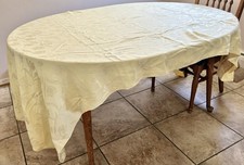 Tulip Rectangle Tablecloth Yellow Shimmer Extra Long 58" x 139"
