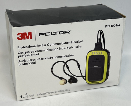 3M PELTOR Professional In Ear Communication Headset - PIC-100 NA  *NEW*