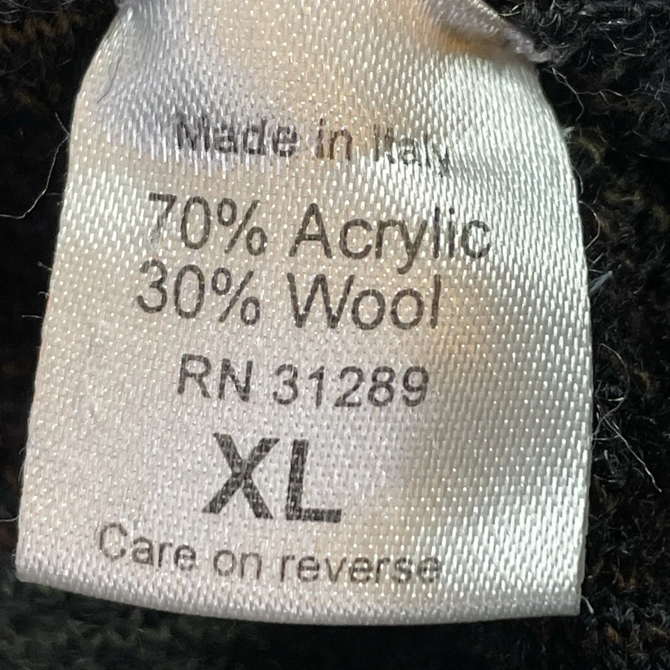 Suéter de Colección Consensus Para Hombres XL Mezcla de Lana Cuello en V Pullover Hecho en Italia Foto 3 de 4