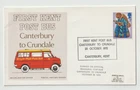 20/10/1972 UK GB Cover - First Kent Post Bus Canterbury to Crundale