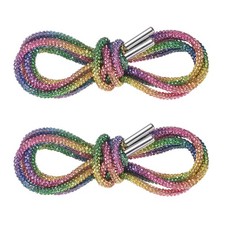 1-Pair Rhinestone Shoelaces 55" Crystal Cords for Sneakers Colorful