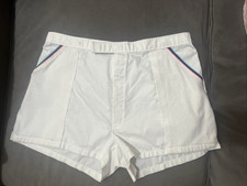 Jantzen Vintage Terry Cloth White Tennis Shorts Size 40