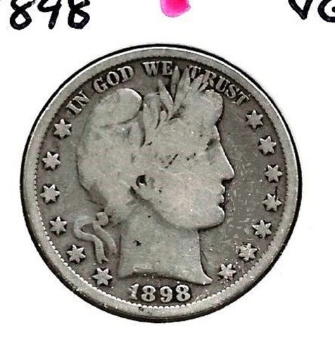 1898 Barber Half Dollar***VG***