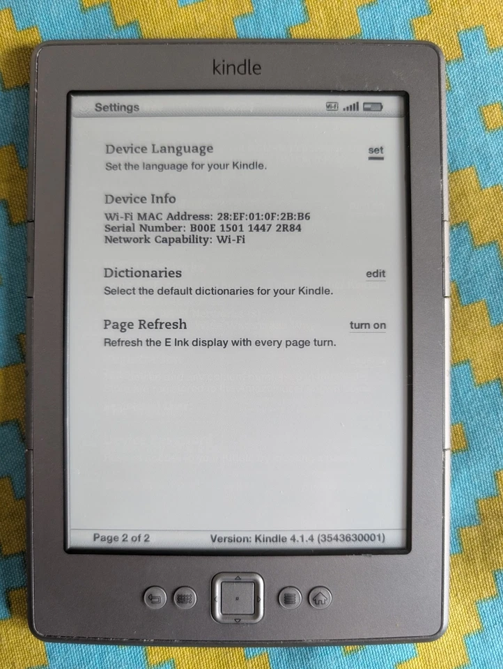 Amazon Kindle 4th Generation - D01100 eBook Reader - Wi-Fi 6" Display Graphite - Image 3 of 4