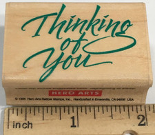 Thinking Of You SAYING WORDS Rubber Stamp by HERO ARTS