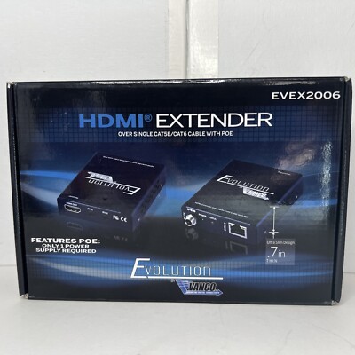 Vanco Evolution Ultra Slim HDMI over Single Cat5e/Cat6 Cable Extender EVEX2006.K
