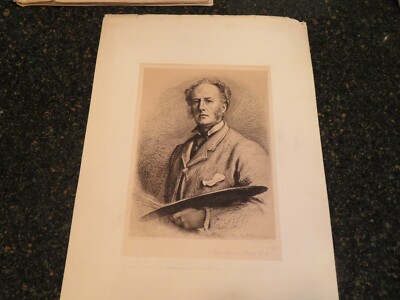 CH WALTNER    PORTRAIT   JOHN  EVERETT MILLAIS RA     Original  Engraving  Print