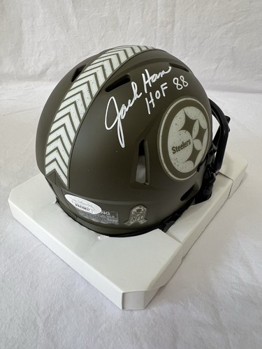 Jack Raphael Ham Jr. Pittsburgh Steelers Signed Auto Mini Helmet JSA COA-No Card - Picture 4 of 8