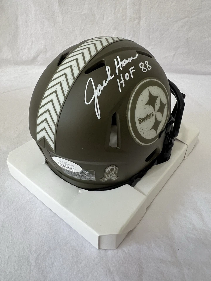 Jack Raphael Ham Jr. Pittsburgh Steelers Signed Auto Mini Helmet JSA COA-No Card - Image 4 of 4