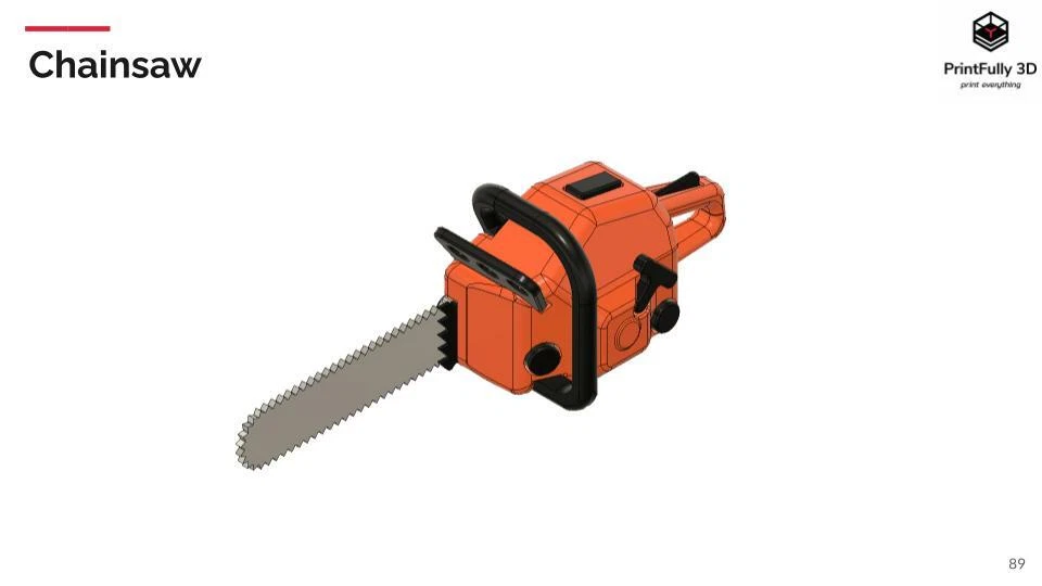 PrintFully3D 1/10 Scale Gas Fuel Chainsaw 3D Printed Crawler Accessories Trial - Image 3 of 4