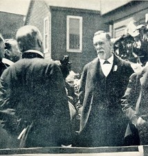 McKinley Receives Gold Plate At Union Iron Works California 1901 Victorian DWT3